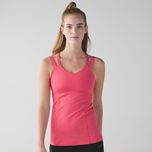 Lululemon Happy Strappy Athletic Tank Top in Pink Lemonade 12 L XL - Picture 1 of 12